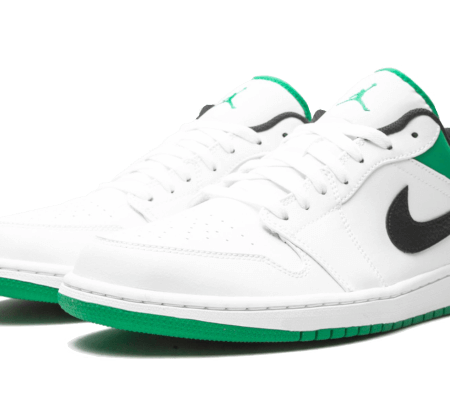 Nike Sko Air Jordan 1 Low Hvid Lucky Grøn Sort